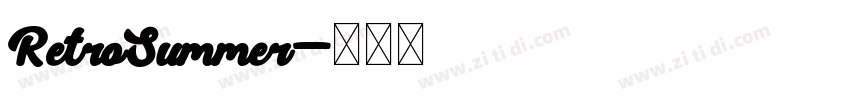 RetroSummer字体转换