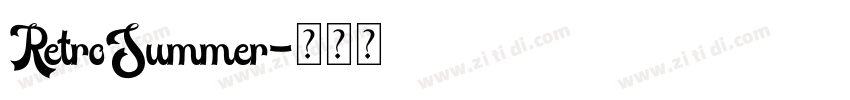 RetroSummer字体转换