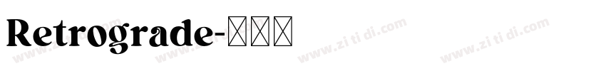 Retrograde字体转换