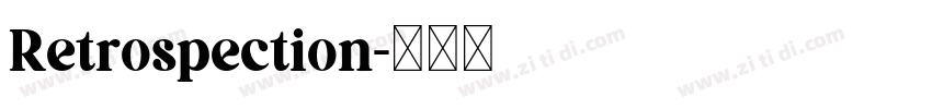 Retrospection字体转换