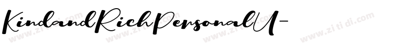 KindandRichPersonalU字体转换