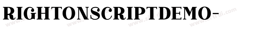 RightonScriptDEMO字体转换