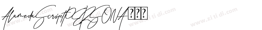 AlamedaScriptPERSONA字体转换