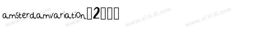 amsterdamvariation_2字体转换