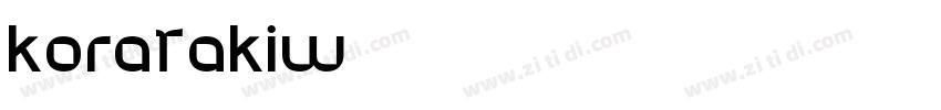 KoratakiW01字体转换