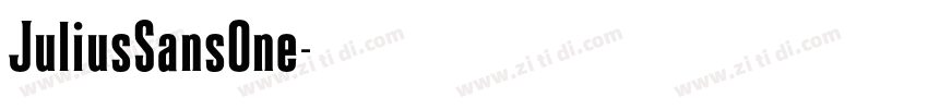 JuliusSansOne字体转换