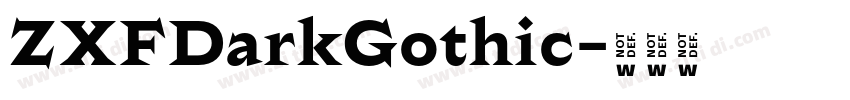ZXFDarkGothic字体转换
