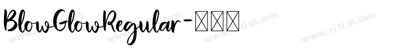 BlowGlowRegular字体转换