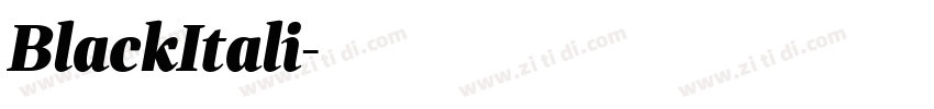 BlackItali字体转换