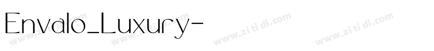 Envalo_Luxury字体转换