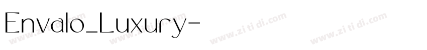 Envalo_Luxury字体转换