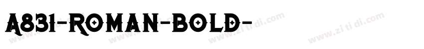 A831-Roman-Bold字体转换