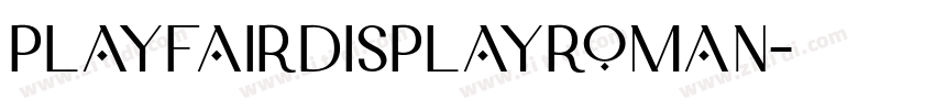 playfairdisplayRoman字体转换