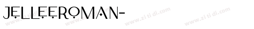 JelleeRoman字体转换