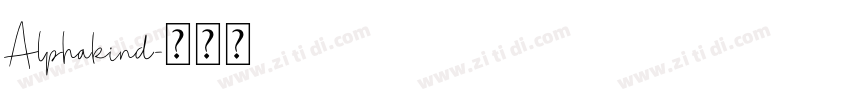 Alphakind字体转换