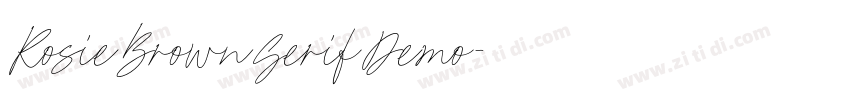 RosieBrownSerifDemo字体转换