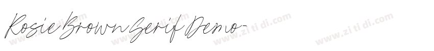RosieBrownSerifDemo字体转换