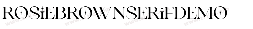 RosieBrownSerifDemo字体转换
