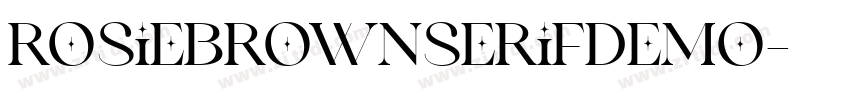 RosieBrownSerifDemo字体转换
