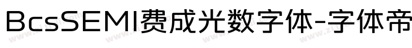 BcsSEMI费成光数字体字体转换