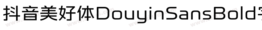 抖音美好体DouyinSansBold字字体转换