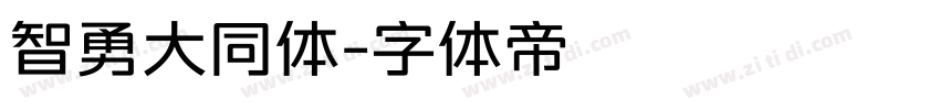 智勇大同体字体转换