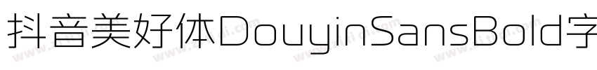 抖音美好体DouyinSansBold字字体转换