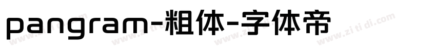 pangram-粗体字体转换
