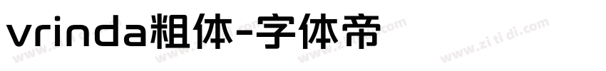 vrinda粗体字体转换