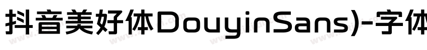 抖音美好体DouyinSans)字体转换