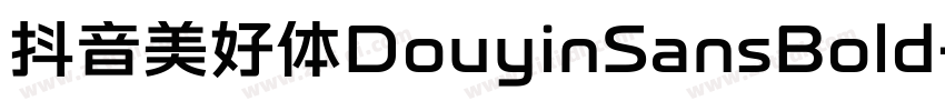 抖音美好体DouyinSansBold字体转换