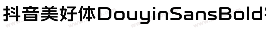 抖音美好体DouyinSansBold字字体转换