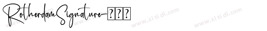 RotherdamSignature字体转换