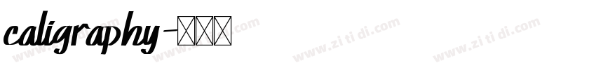caligraphy字体转换