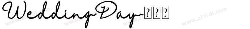 WeddingDay字体转换