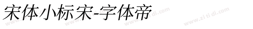 宋体小标宋字体转换