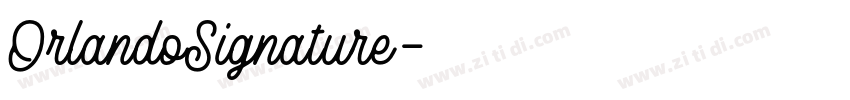 OrlandoSignature字体转换