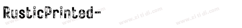 RusticPrinted字体转换