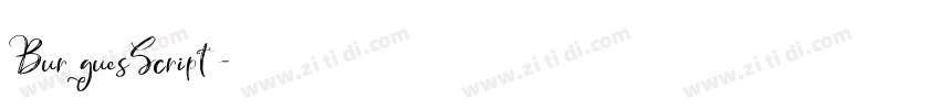 BurguesScript字体转换