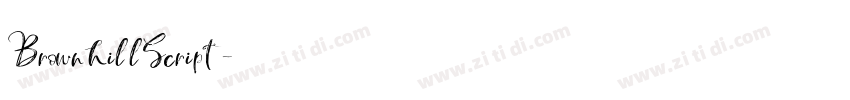 BrownhillScript字体转换