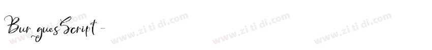 BurguesScript字体转换