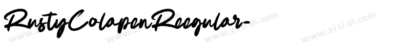 RustyColapenReegular字体转换