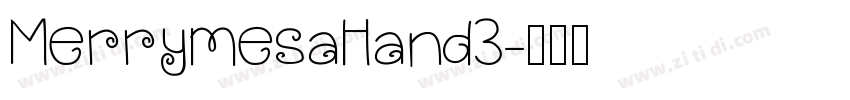 MerrymesaHand3字体转换