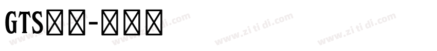 GTS样品字体转换