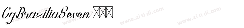 CgBraziliaSeven字体转换