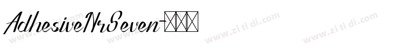 AdhesiveNrSeven字体转换