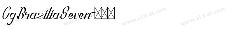 CgBraziliaSeven字体转换