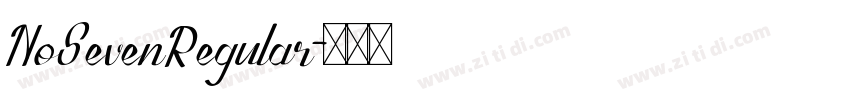 NoSevenRegular字体转换