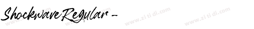ShockwaveRegular字体转换 ShockwaveRegular字体转换