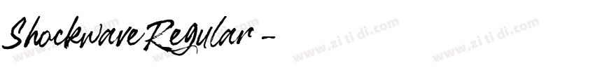 ShockwaveRegular字体转换 ShockwaveRegular字体转换